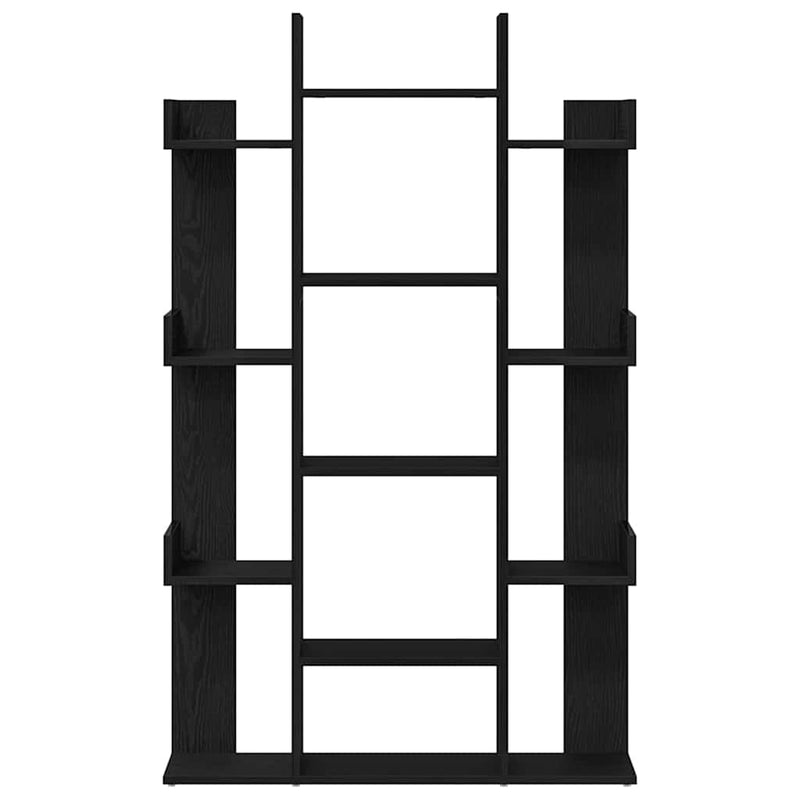 vidaXL Könyvszekrény Fekete tölgy 86 x 25,5 x 140 cm Faanyag