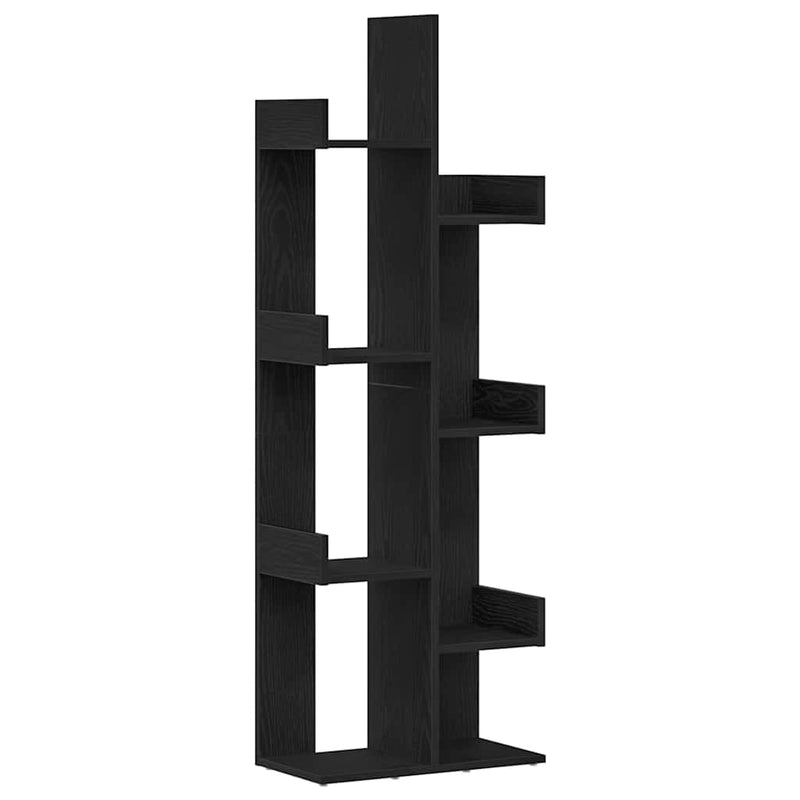 vidaXL Könyvszekrény Musta tammi 48 x 25.5 x 140 cm Faanyag