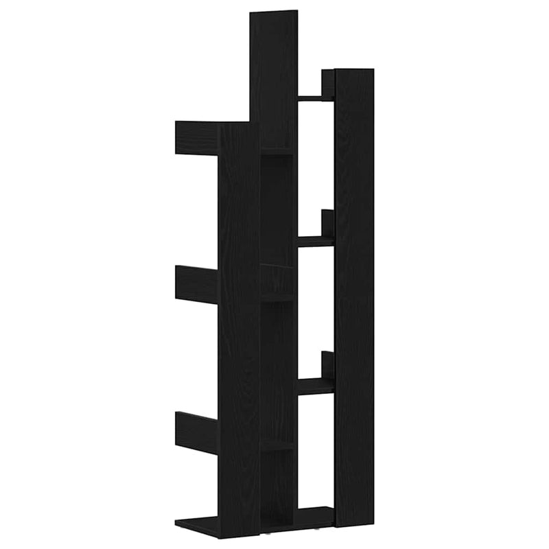 vidaXL Könyvszekrény Musta tammi 48 x 25.5 x 140 cm Faanyag