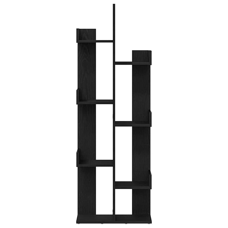 vidaXL Könyvszekrény Musta tammi 48 x 25.5 x 140 cm Faanyag