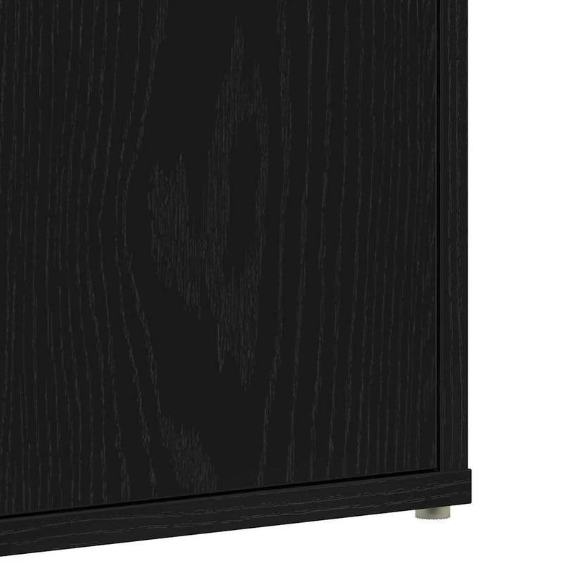 vidaXL Cipőszekrény polcokkal Fekete tölgy 60 x 35 x 70 cm Faanyag