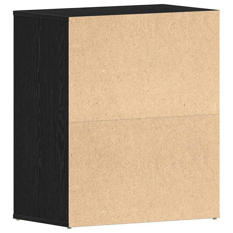vidaXL Cipősszekrény polcokkal Musta tammi 60 x 35 x 70 cm Faanyag