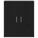 vidaXL Cipőszekrény polcokkal Fekete tölgy 60 x 35 x 70 cm Faanyag