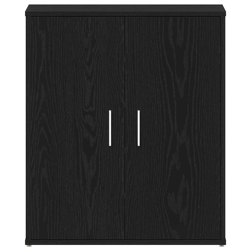 vidaXL Cipőszekrény polcokkal Fekete tölgy 60 x 35 x 70 cm Faanyag