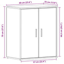 vidaXL Cipőszekrény polcokkal Fekete tölgy 60 x 35 x 70 cm Faanyag