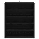 vidaXL Cipőszekrény polcokkal Fekete tölgy 60 x 35 x 70 cm Faanyag