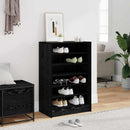 vidaXL Cipőszekrény polcokkal Fekete tölgy 60 x 35 x 92 cm Faanyag