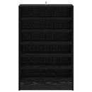 vidaXL Cipőszekrény polcokkal Fekete tölgy 60 x 35 x 92 cm Faanyag