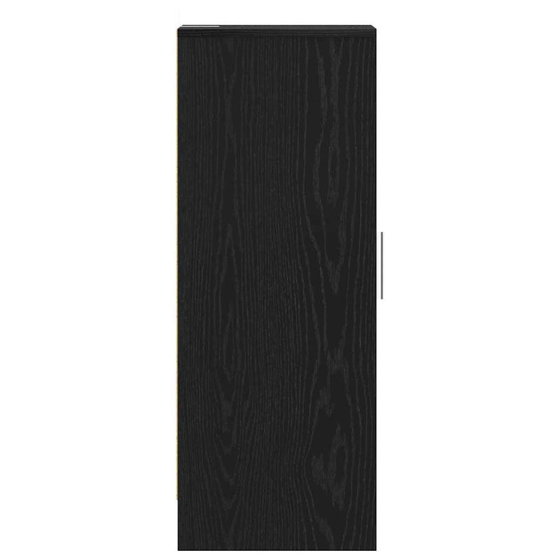 vidaXL Cipőszekrény polcokkal Fekete tölgy 32 x 35 x 92 cm Faanyag