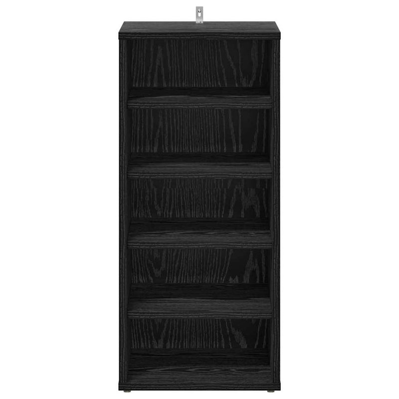 vidaXL Cipőszekrény polcokkal Fekete tölgy 32 x 35 x 70 cm Faanyag