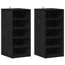 vidaXL Cipőszekrény 2 pcs Fekete tölgy 32 x 35 x 70 cm Faanyag