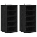 vidaXL Cipőszekrény 2 pcs Fekete tölgy 32 x 35 x 70 cm Faanyag