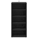 vidaXL Cipőszekrény 2 pcs Fekete tölgy 32 x 35 x 70 cm Faanyag