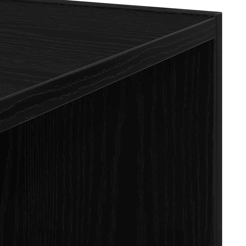 vidaXL Sarokpolcok Musta tammi 33 x 33 x 34.5 cm Faanyag