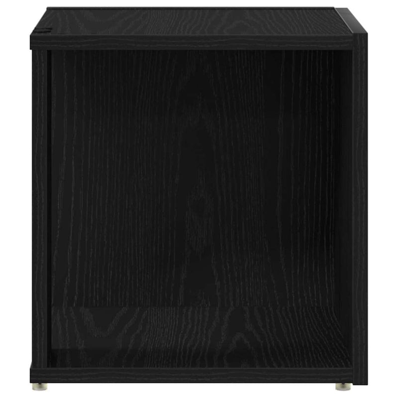 vidaXL Sarokpolcok Musta tammi 33 x 33 x 34.5 cm Faanyag