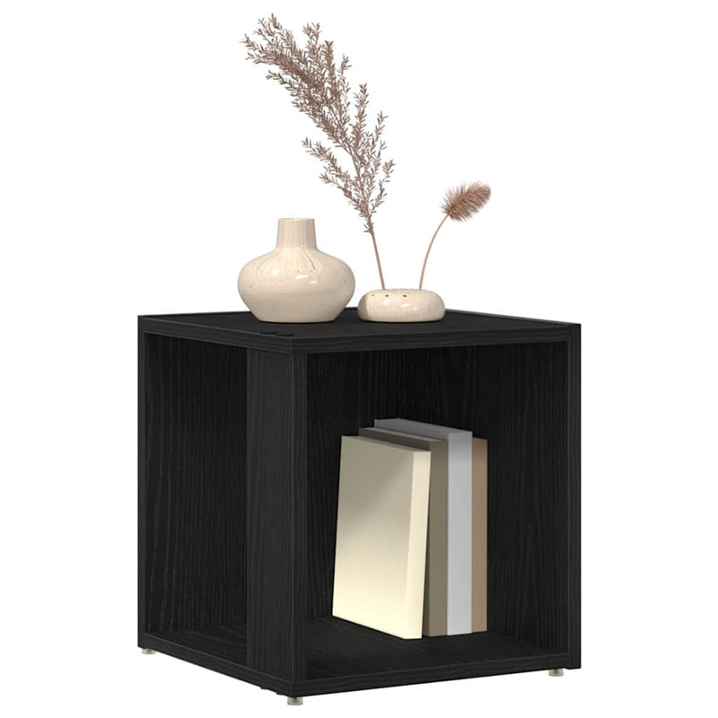 vidaXL Sarokpolcok Musta tammi 33 x 33 x 34.5 cm Faanyag