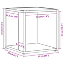 vidaXL Sarokpolcok Fekete tölgy 33 x 33 x 34,5 cm Faanyag