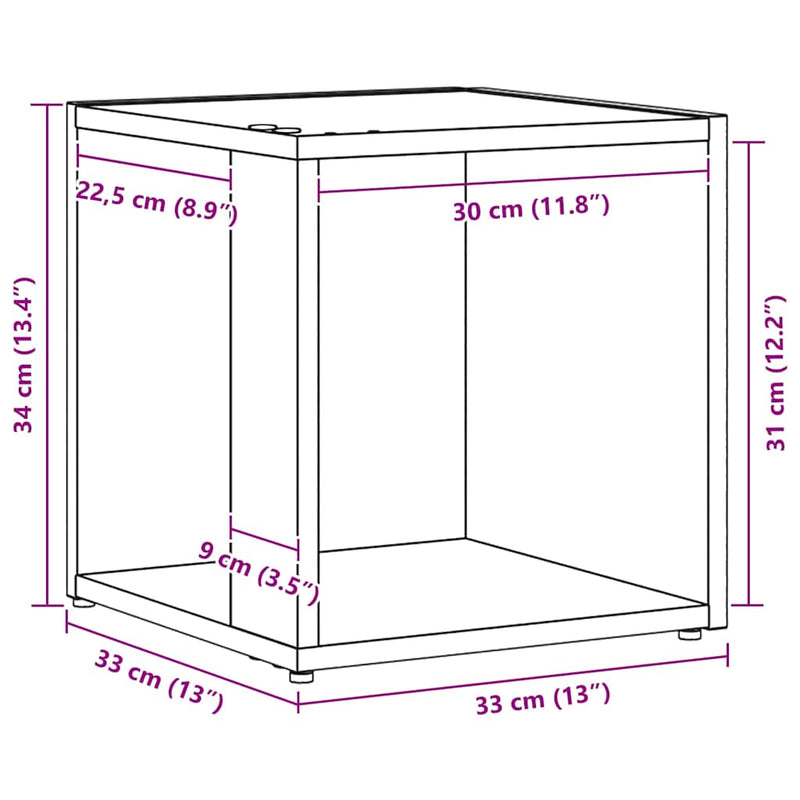 vidaXL Sarokpolcok Musta tammi 33 x 33 x 34.5 cm Faanyag