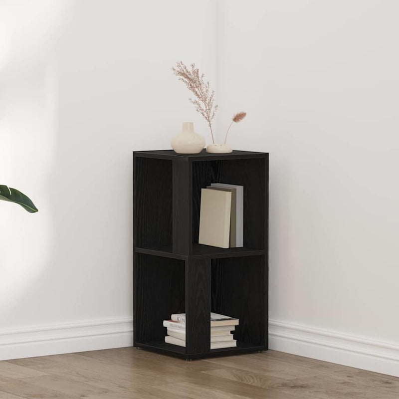 vidaXL Sarokpolcok Musta tammi 33 x 33 x 67 cm Faanyag
