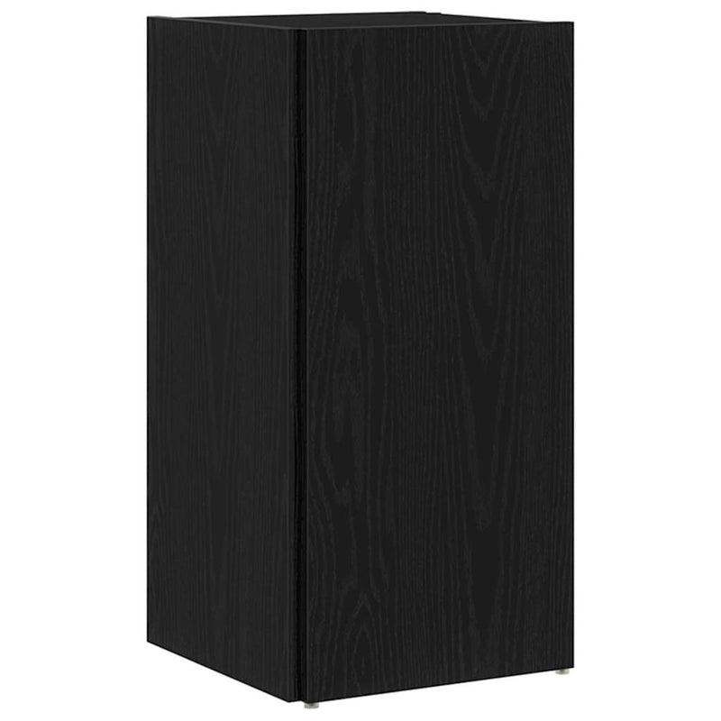 vidaXL Sarokpolcok Musta tammi 33 x 33 x 67 cm Faanyag