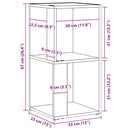 vidaXL Sarokpolcok Fekete tölgy 33 x 33 x 67 cm Faanyag