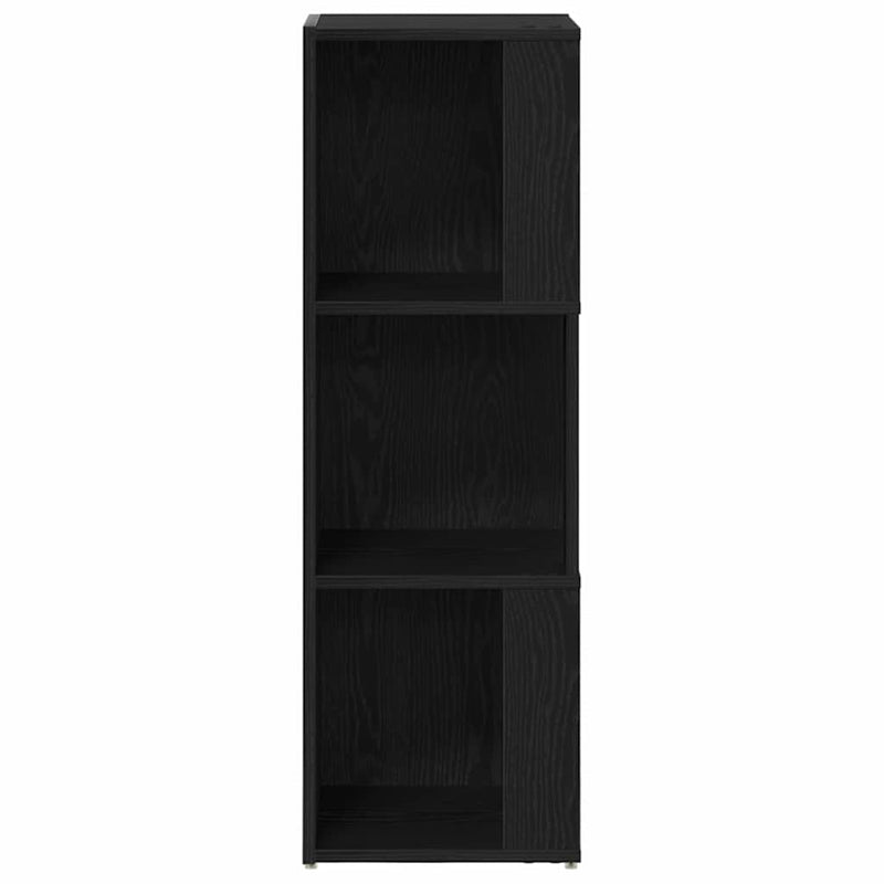 vidaXL Sarokpolcok Musta tammi 33 x 33 x 100 cm Faanyag