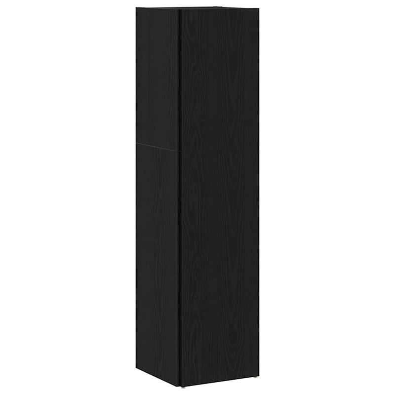 vidaXL Sarokpolcok Musta tammi 33 x 33 x 132 cm Faanyag