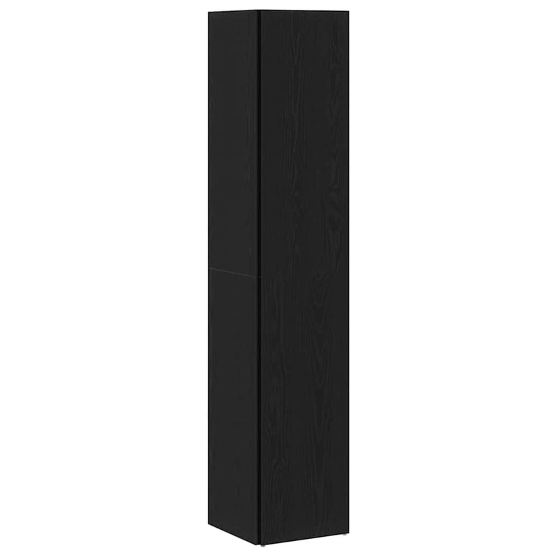vidaXL Sarokpolcok Musta tammi 33 x 33 x 164.5 cm Faanyag