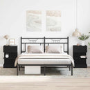 vidaXL Éjjeliszekrény 2 pcs Fekete tölgy 40 x 35 x 65 cm Faanyag