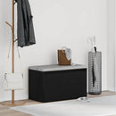 vidaXL Előtér pad fiókkal Fekete tölgy 80 x 40 x 45 cm Faanyag