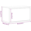 vidaXL Előtér pad fiókkal Fekete tölgy 80 x 40 x 45 cm Faanyag