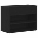 vidaXL Cipőpad polcokkal Fekete tölgy 60 x 30 x 45 cm Faanyag