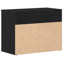 vidaXL Cipőpad polcokkal Fekete tölgy 60 x 30 x 45 cm Faanyag