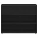 vidaXL Cipőpad polcokkal Fekete tölgy 60 x 30 x 45 cm Faanyag