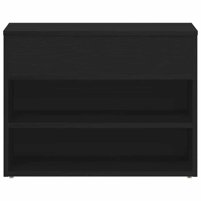 vidaXL Cipőpad polcokkal Fekete tölgy 60 x 30 x 45 cm Faanyag