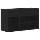vidaXL Cipőpad polcokkal Fekete tölgy 80 x 30 x 45 cm Faanyag