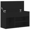 vidaXL Cipőpad polcokkal Fekete tölgy 80 x 30 x 45 cm Faanyag