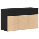 vidaXL Cipőpad polcokkal Fekete tölgy 80 x 30 x 45 cm Faanyag