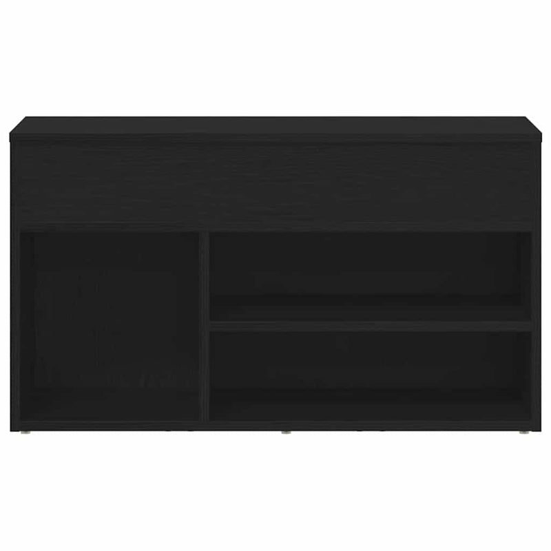 vidaXL Cipőpad polcokkal Fekete tölgy 80 x 30 x 45 cm Faanyag