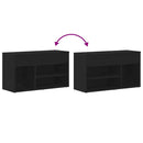 vidaXL Cipőpad polcokkal Fekete tölgy 80 x 30 x 45 cm Faanyag