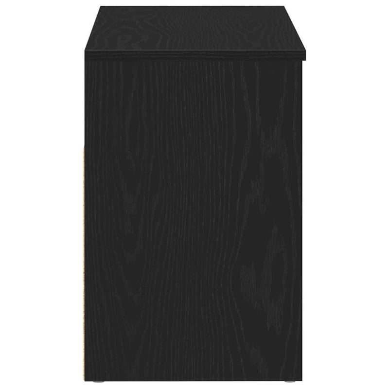vidaXL Cipőpad polcokkal Fekete tölgy 80 x 30 x 45 cm Faanyag