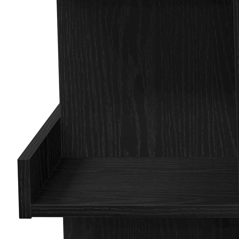 vidaXL Bárasztal polcokkal Musta tammi 100 x 48 x 101.5 cm Faanyag