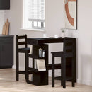 vidaXL Bárasztal polcokkal Fekete tölgy 100 x 48 x 101,5 cm Faanyag
