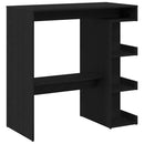 vidaXL Bárasztal polcokkal Fekete tölgy 100 x 48 x 101,5 cm Faanyag