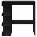 vidaXL Bárasztal polcokkal Fekete tölgy 100 x 48 x 101,5 cm Faanyag