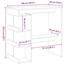 vidaXL Bárasztal polcokkal Fekete tölgy 100 x 48 x 101,5 cm Faanyag