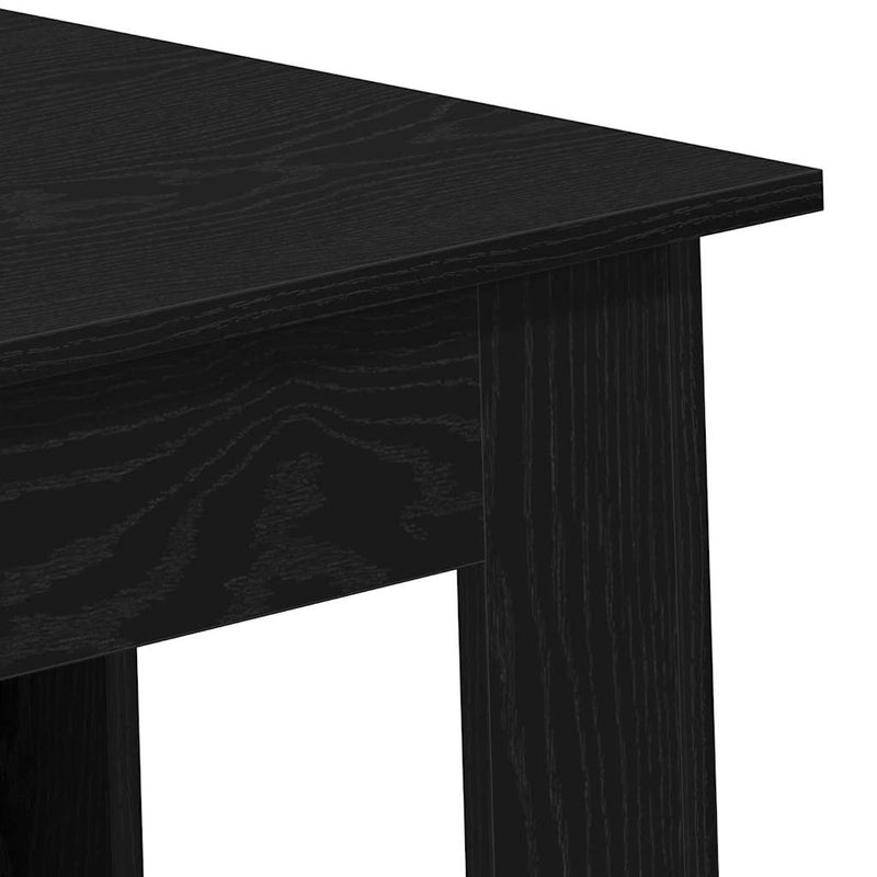 vidaXL Bárasztal polcokkal Musta tammi 102 x 50 x 103.5 cm Faanyag