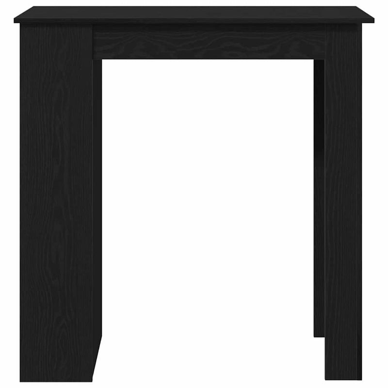 vidaXL Bárasztal polcokkal Musta tammi 102 x 50 x 103.5 cm Faanyag