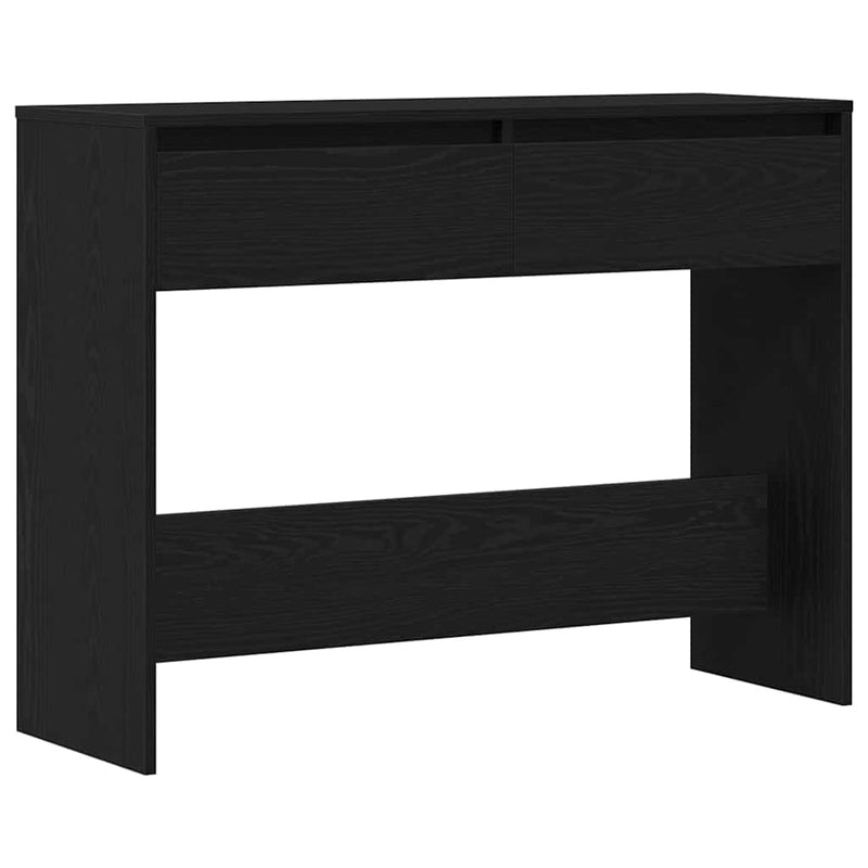 vidaXL Konzolasztal fiókkal Musta tammi 100 x 35 x 76.5 cm Faanyag