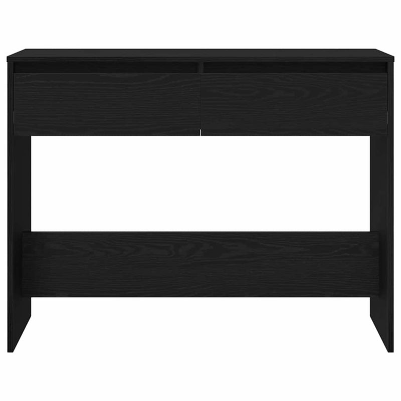vidaXL Konzolasztal fiókkal Musta tammi 100 x 35 x 76.5 cm Faanyag